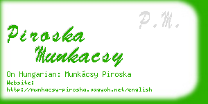 piroska munkacsy business card