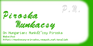 piroska munkacsy business card